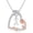 X X, variant on Latrodar Colored Rose Heart Letter Pendant Necklace Jewelry Anniversary Valentine's Day Birthday Gifts for Women