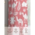 thumbnail image 6 of Tropical Plants Sheer Curtains 84 Inch Length 2 Panels Set Window Treatments, Summer Farmhouse Vintage Camels Red Rod Pocket Semi Curtains for Living Room/Bedroom/Kitchen Décor, 104"W x 84"L, 6 of 7