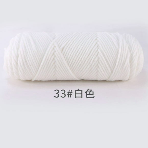 Zhuge 8 Strands Milk Cotton Yarn, 2 Packs, 100g Each (Total 200g),White Yarn, Premium Knitting Yarn for Crocheting, Ideal for Handcraft DIY Projects, Soft Yarn for Knitting & Crocheting Crafts