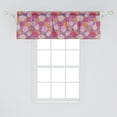 thumbnail image 2 of Ambesonne Floral Window Valance, Blooming Flowers and Hearts, 42" x 18", Mauve Orange, 2 of 3