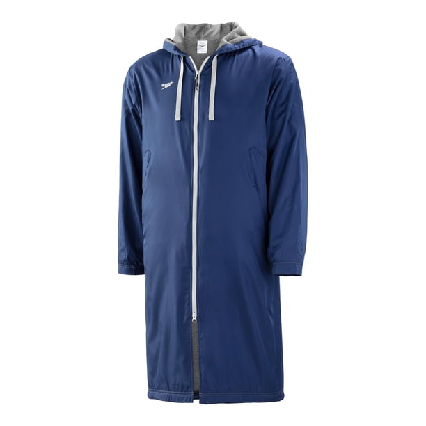 Parka para mujer Speedo azul marino con forro polar y resistencia al agua