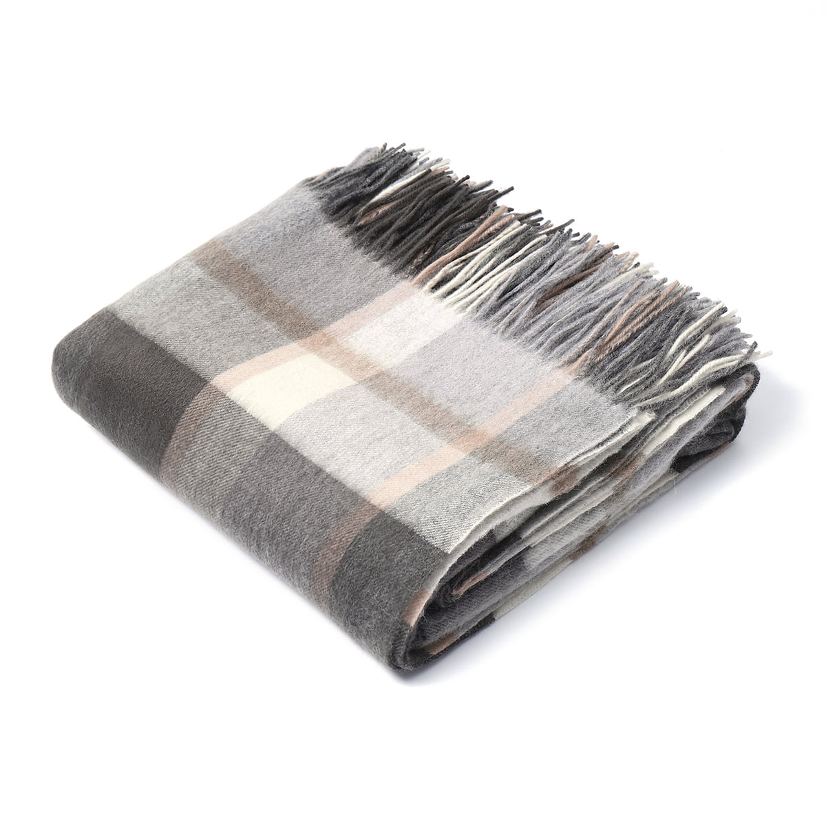 WAMSOFT Pure Wool Throw Blanket Knee Rug Warm Soft 83" x 55"for Couch Bed Camping throws blankets,1.5lb