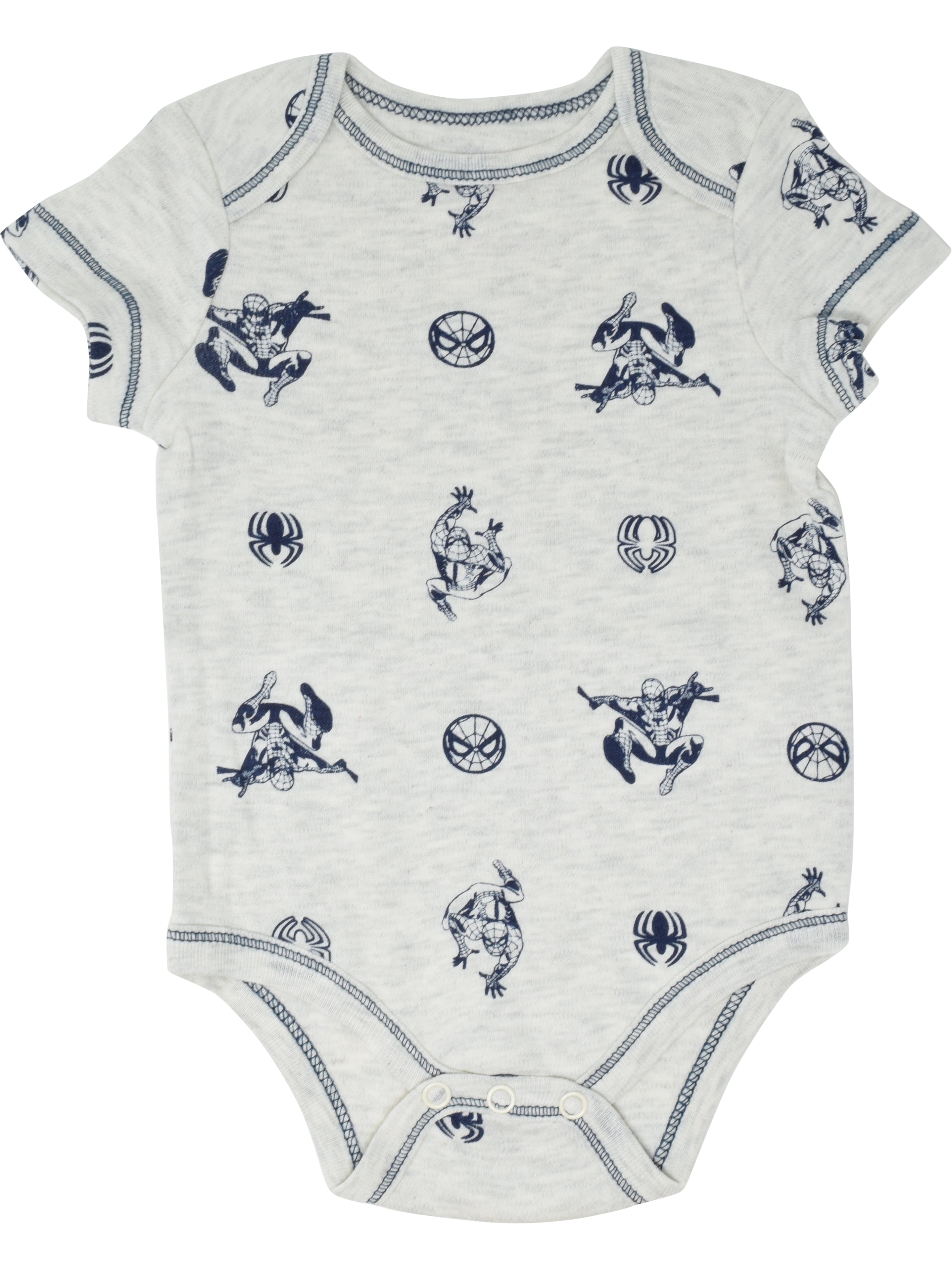 Marvel Spiderman Baby Boys 5 Pack Bodysuits 12 Months