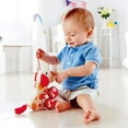 thumbnail image 5 of Hape Walk-A-Long Pepe Puppy, Red & Orange Wooden Pull Toy, 5 of 6