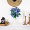 thumbnail image 3 of Northlight Real Touch™ Blue Artificial Lotus Floral Sprays, Set of 6 - 25", 3 of 9