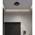 thumbnail image 4 of FSLiving Ultra-Thin Surface Mounted Human Body Induction Warm Light 7W Spotlights Porch LED Square Anti-Glare Downlight Black Ceiling Lamp for Bathroom Home Corridor Loft Cabinet - 1 Light, 4 of 5