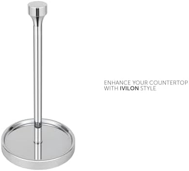 Countertop Paper Towel Holder - Modern Bell End Minimalist Design - Color Chrome