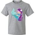 thumbnail image 3 of Inktastic Mermaid and Dolphin, Mermaid with Purple Hair Youth T-Shirt, 3 of 5