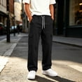 thumbnail image 2 of Jessboyy Boys Sweatpants 3-4 Years Elastic Waist Drawstring Boys Pants with Cargo Pockets Casual Straight Leg Sweatpant for Fall Winter School Black, 2 of 4