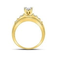 thumbnail image 4 of 10kt Yellow Gold Princess Diamond Cluster Bridal Wedding Engagement Ring 1/2 Cttw, 4 of 4