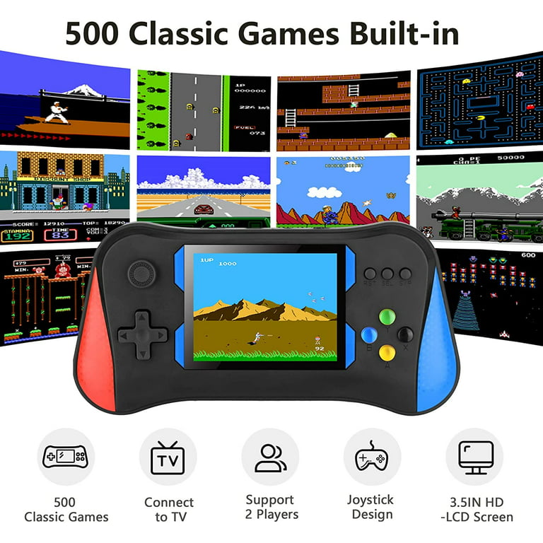 Retro Handheld Game Console for Kids Adults, Mini Game Player Preload 4849  Games, 3.5'' Display Portable Game Machine with 2 Gamepads, Support 2