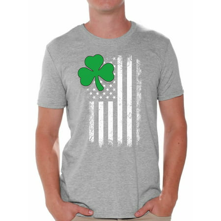 Awkward Styles Irish American Shirt St. Patrick's Day T-Shirts for Men Shamrock Green Irish American Clover Gifts for Him St. Paddy's Day Tshirt Proud To Be Irish American Irish Party Tshirts
