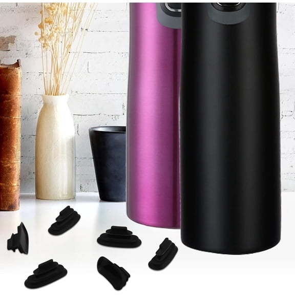 6Pcs Rubber Lid Stopper Compatible with Contigo West Loop Autoseal Travel Coffee Cup, Replacement Stopper Seal Part for Contigo West Loop Coffee Mug, Replacement Parts for Contigo Water Bottle(Black)