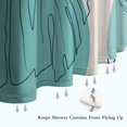 thumbnail image 6 of Blue Boho Plant Pattern Shower Curtain 84"x72" ,Bathroom Decorative Shower Curtains Set with 12 Hooks,Modern Waterproof Washable Shower Curtain, 6 of 6