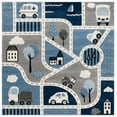 thumbnail image 2 of SAFAVIEH Carousel Kids Roadmap to Home Area Rug, Gray/Blue, 6'7" x 6'7" Square, 2 of 10