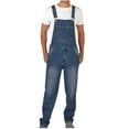 thumbnail image 2 of BLTIBY Men's Denim Bib Trousers Casual Cargo Overalls Jeans Jumpsuits Workwear Trousers Lightweight Fashion Adjustable Straps Long Cargo Trousers Multiple Pockets Hippy Clothes Light Blue 5 XL, 2 of 8