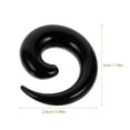 thumbnail image 4 of Acrylic Ear Expanders Snail Shaped Stretchers for Piercing Safe Durable Lightweight 1 6mm to 10mm, 4 of 9
