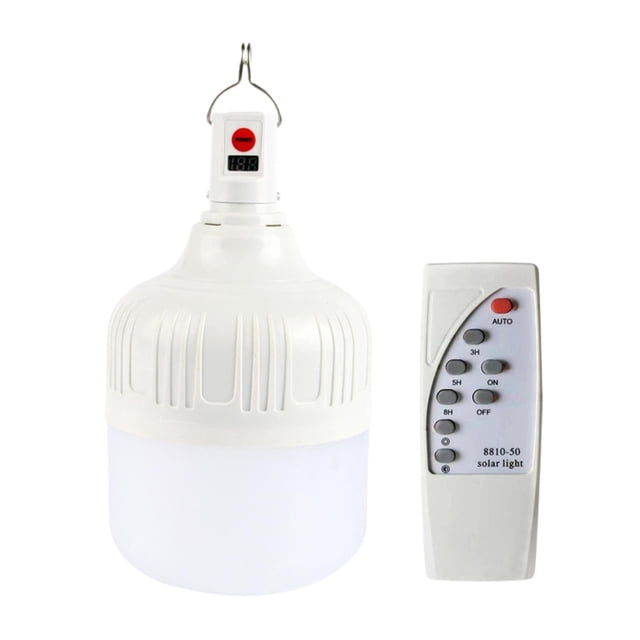 Bombilla recargable USB Pantalla digital Tienda Bombilla Luz de camping Control remoto 80W