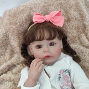 MYREBABY Realistic Reborn Baby Dolls - 17 inch Full Vinyl Body Eyes Open Babies with Gift Box for Kids Age 3+