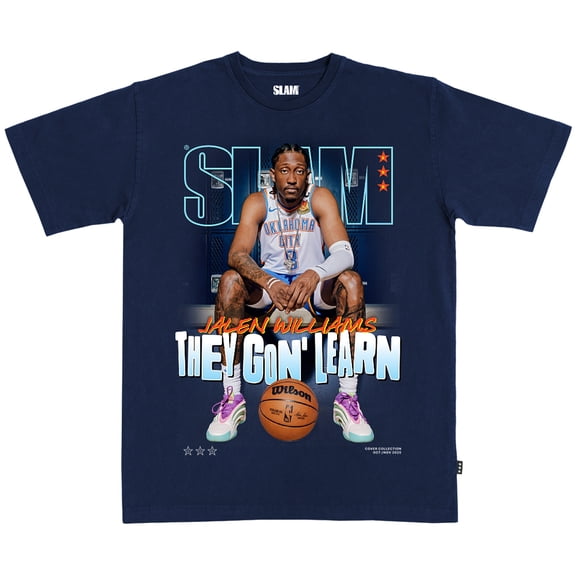 Unisex SLAM Jalen Williams Navy Oklahoma City Thunder October/November 2025 Cover T-Shirt