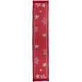 thumbnail image 4 of Violet Linen Seasonal Xmas Christmas Holiday Essenial Pattern, Polyester Embroidered Jacquard , Stars, 13 Inch x 70 Inch, Decorative Table Runner, 4 of 5