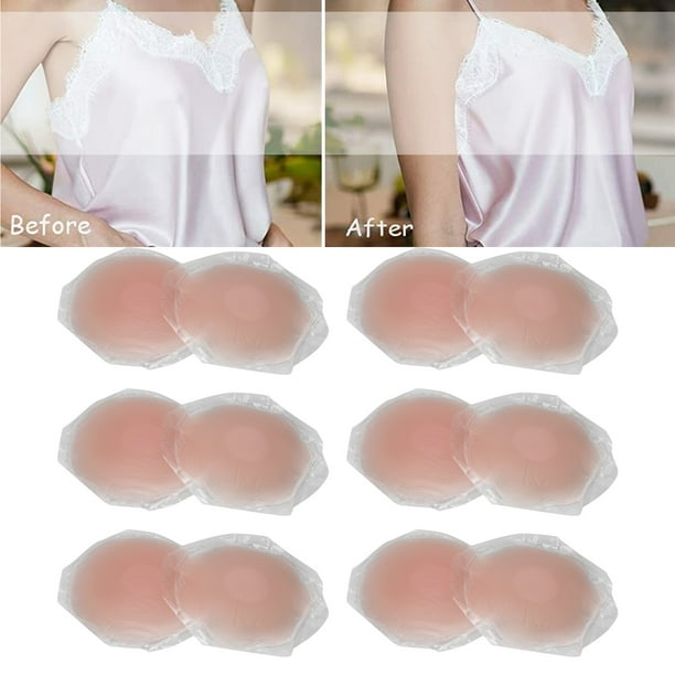 1 Pair Reusable Silicone Nipples Self-Suction Bra for Breast Shaping Cosplay