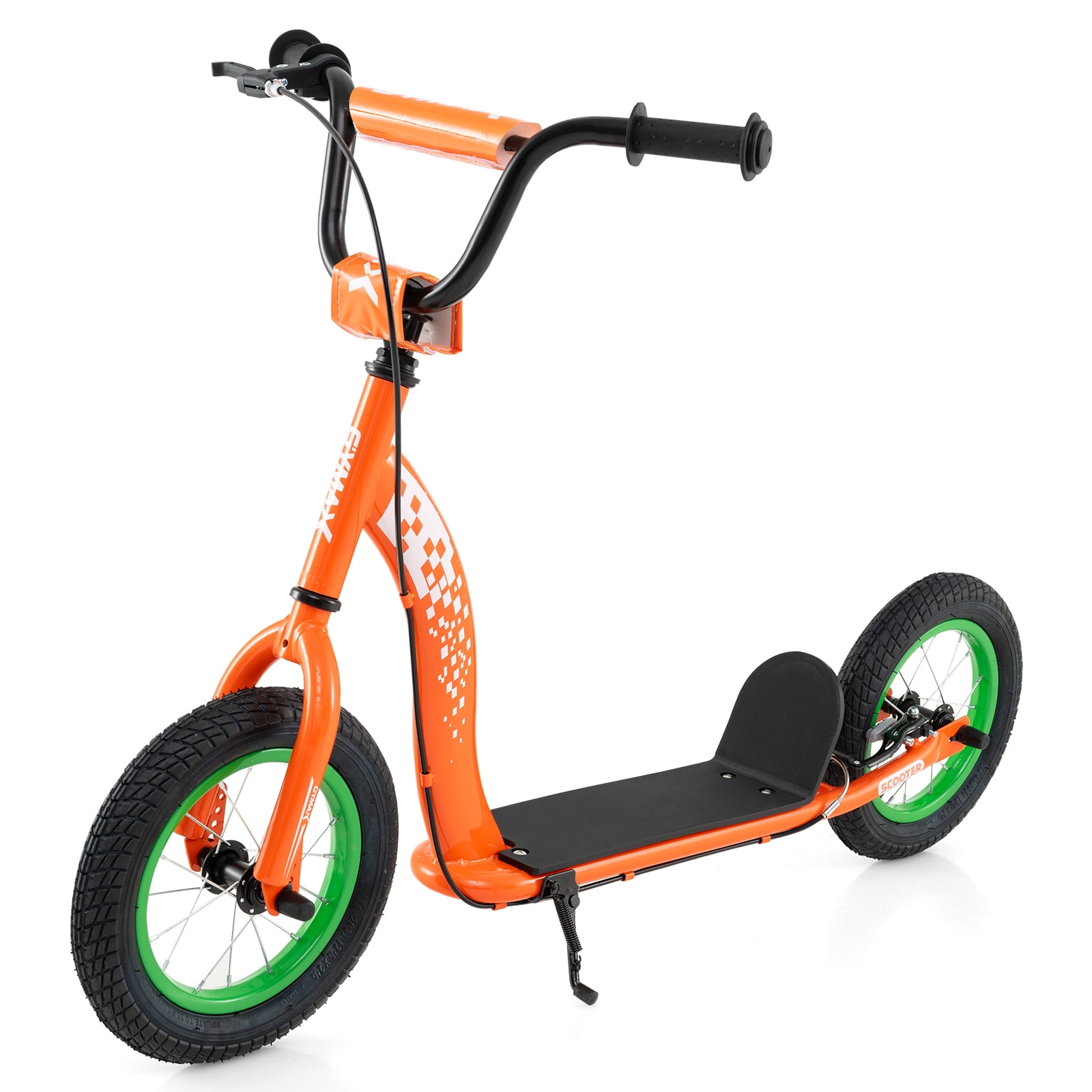 Gymax Kids Scooter w/ Adjustable Height Handlebar 12'' Inflatable