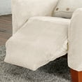 thumbnail image 4 of Great Bay Home 1-Piece Velvet Plush Solid Recliner Stretch Slipcover, White, 4 of 5