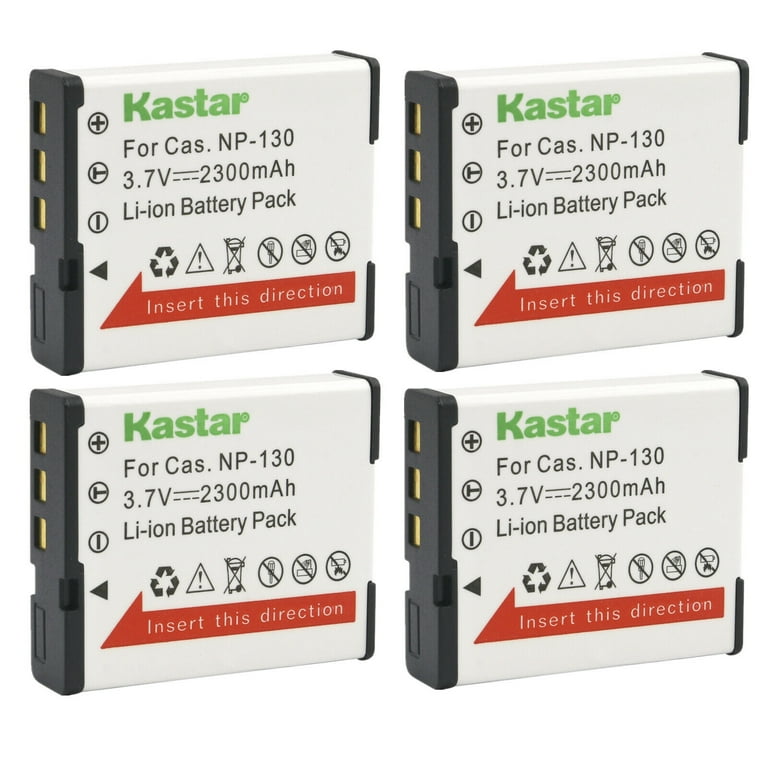 Kastar 4-Pack Battery CNP-130 Replacement for Casio Exilim EX