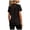 Black, variant on GHIIYER Athletic Workout Tops for Women Short Sleeve Mesh Breathable T Shirts Summer Running Gym Top Size L