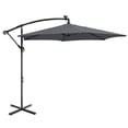 thumbnail image 6 of UBesGoo 10 Feet Solar LED Offset Cantilever Hanging Market Patio Umbrella,Easy Crank & Tilt Adjustment, for Garden Deck Pool Patio,Gray, 6 of 10