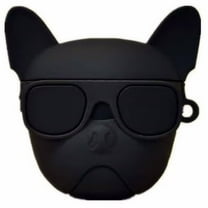 Novelty Silicone Protective Case for Apple AirPods (3rd Generation) - Cool Dog Black