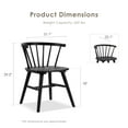 thumbnail image 3 of Furniture of America Rusenta Spindle Back Solid Wood Side Chairs, Set of 2, Black, 3 of 11
