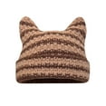 thumbnail image 2 of Luxalzxs Women Cute Beanie Y2K Striped Crochet Hats Winter Warm Knitted Striped Hat Slouchy Beanies, 2 of 2