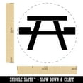 thumbnail image 2 of Picnic Table Solid Self-Inking Rubber Stamp Ink Stamper - Pink Ink - Medium 1 Inch, 2 of 7