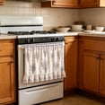 thumbnail image 5 of JWZZYD Farmhouse Stove Skirt Oven Curtain for Kitchen Decor, Reusable Washable Oven Front Cover with Lace Ruffle Trim with Ribbon Ties, Oven Curtain Cover for Cottage Kitchen(Lavender), 5 of 7