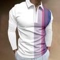 thumbnail image 2 of Vedolay Men Polo Shirt Plus Size Shirts Long Sleeve Casual Buttton Down Shirts Top White,3XL, 2 of 4