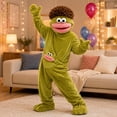thumbnail image 3 of Funny Big Mouth Monster Onesie Silly Monster Onesie with Comb Plush Pajamas Home Loungewear (No Shoes Included), 3 of 13
