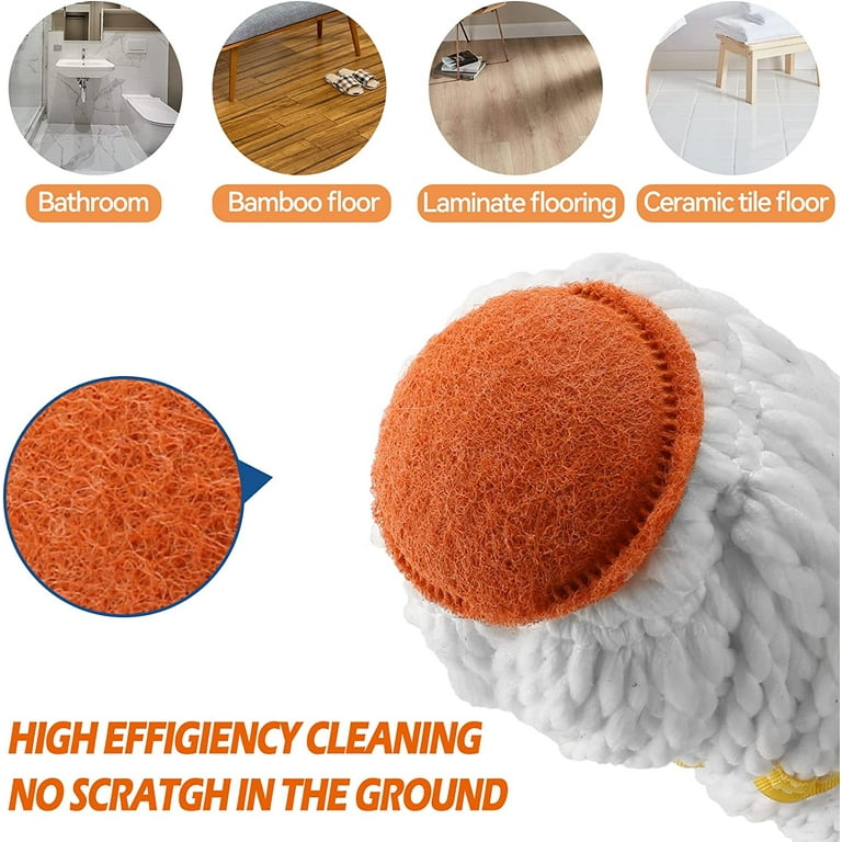 Self-Wringing Twist Mop for Floor Cleaning, Long Handled Microfiber Floor  Mop with Top Scouring Pad for Kitchen, Hardwood, Restaurant, Bathroom