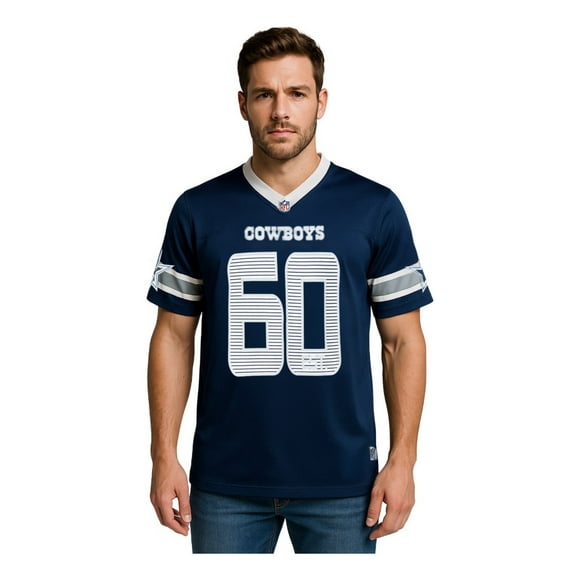 NFL Playera Aficionado Dallas Cowboys Azul Marino para Hombre, Talla Grande