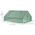 thumbnail image 2 of Outsunny 5.9ft Green Mini Greenhouse, Portable PE Cover Steel Frame with 2 Zippered Windows for Outdoor Garden & Indoor Plant Protection, 2 of 6