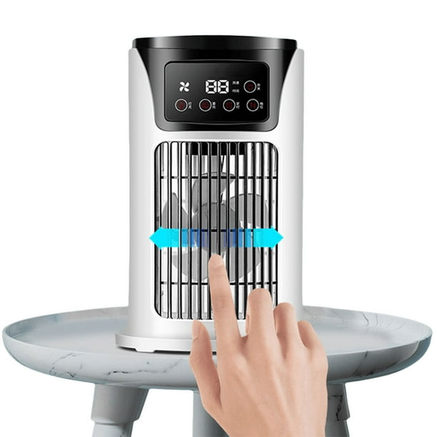 Ventilador Escritorio USB Mini Ventilador Refrigeración Por Aire Acondicionado Pequeño Oficina Spray Humidificación Enfriador (Negro) Inglés