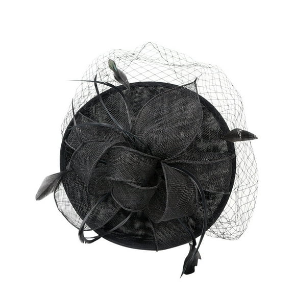 MESSUEN Fascinators Hats for Women's Church Hats for Tea Party for Women Fancy Hats for Women Ladies Hats for Tea Party Ladies Church Hats Girl Hat Black One Size