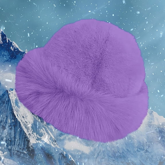 ZNQHFRE Women’s Thick Plush Faux Mink Mongolian Hat, Windproof Warm Ear Protection Hat For Autumn Winter