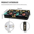 thumbnail image 5 of Xoenoiee Colorful Dog Paw Print Wallet for Women Faux Leather Long Clutch Purse with Zipper Bifold Wallet Multi Card Organizer Large Capacity, 5 of 6