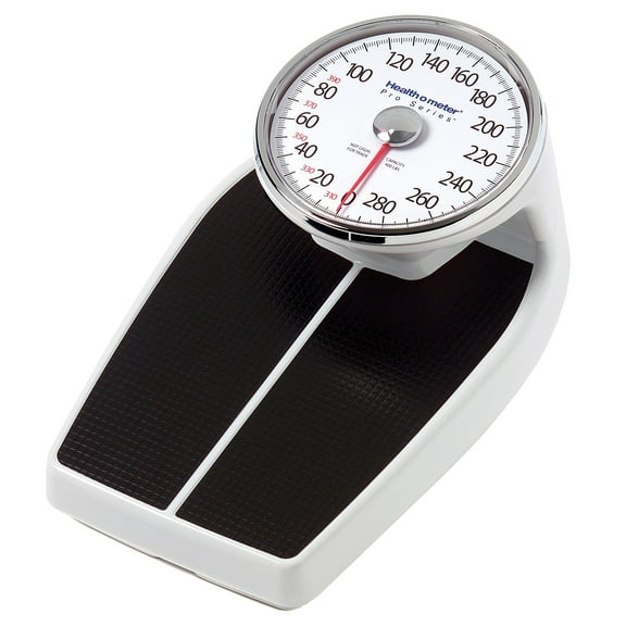 Health o Meter Bathroom Scale with Raised Dial Scale, Black & White, 400 lb. Capacity