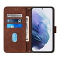thumbnail image 3 of Embossed Wallet Case for Samsung Galaxy S22 Plus, Magnetic Clasp Card Slots Holder Luxury Business PU Leather Flip Folio Cover with Kickstand Wireless Charging Case,Brown, 3 of 6
