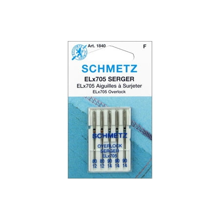 UPC: 0036346918402 | Schmetz Needle Elna Serger Elx705 Astd Size 80/90 (Pack Of 5)
