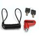 thumbnail image 1 of Bloqueo de frenos de disco antirrobo con cable de acero para scooter M365 (negro + rojo), 1 of 6