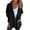 Black, variant on BangWanChi Womens Cardigan Sweaters Pink Women's Casual Versatile Lapel Pocket Jacket Coat Long Sleeve Hoodless Casual Coat/jacket